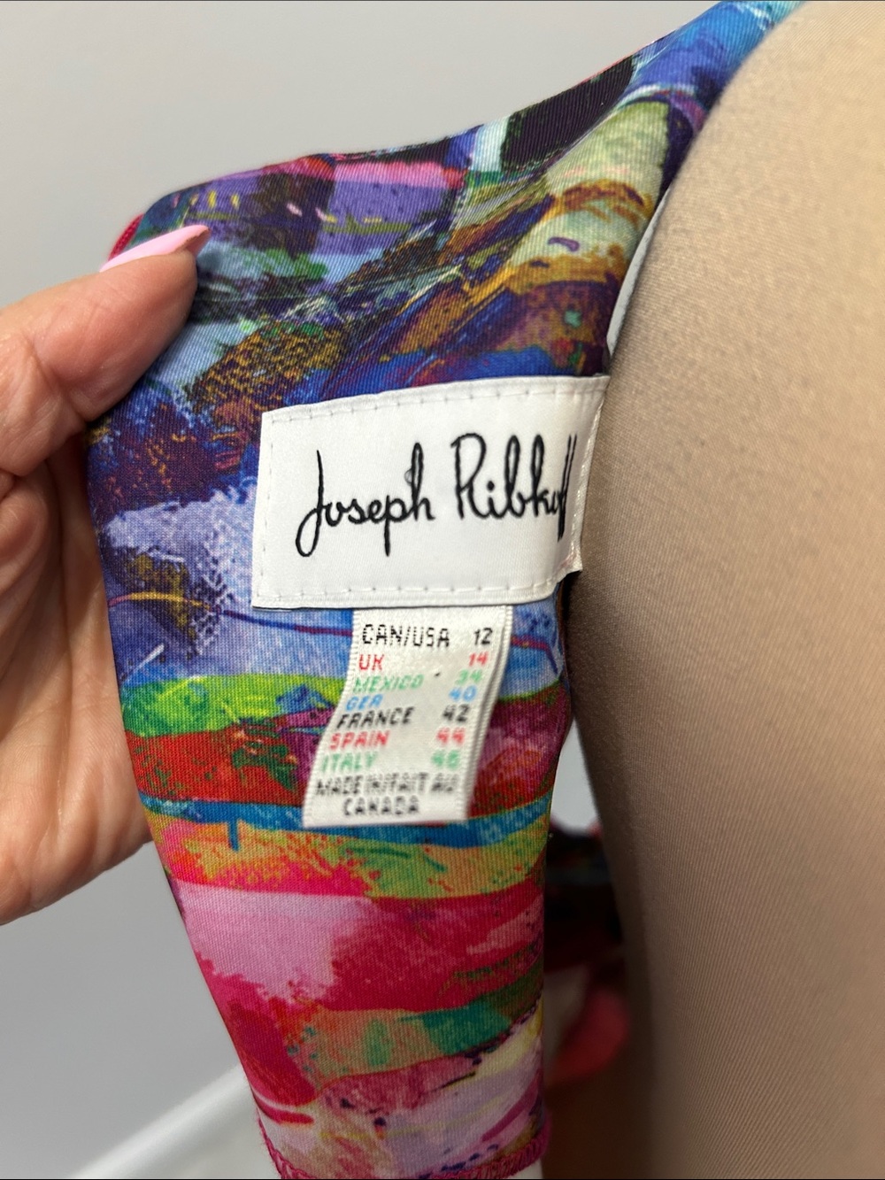 Joseph Ribkoff Multicolor Ruched Sheath Dress - Picture 8 of 10